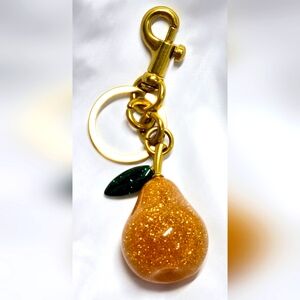 GOLDEN PEAR BAG CHARM KEYCHAIN